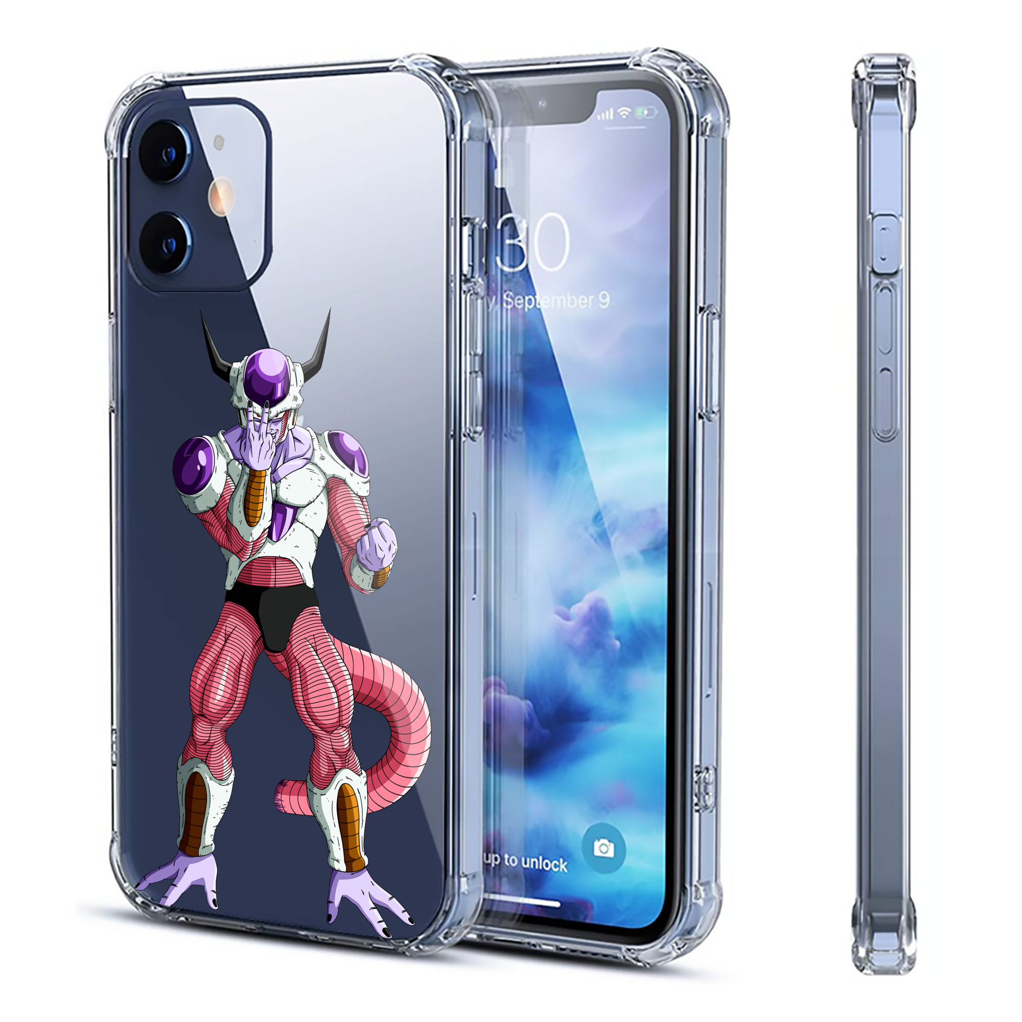 （画像用） ドラゴンボール フリーザ DRAGON BALL Frieza 【iPhone 12シリーズ対応】透明スマホケース（クリアソフトケース）